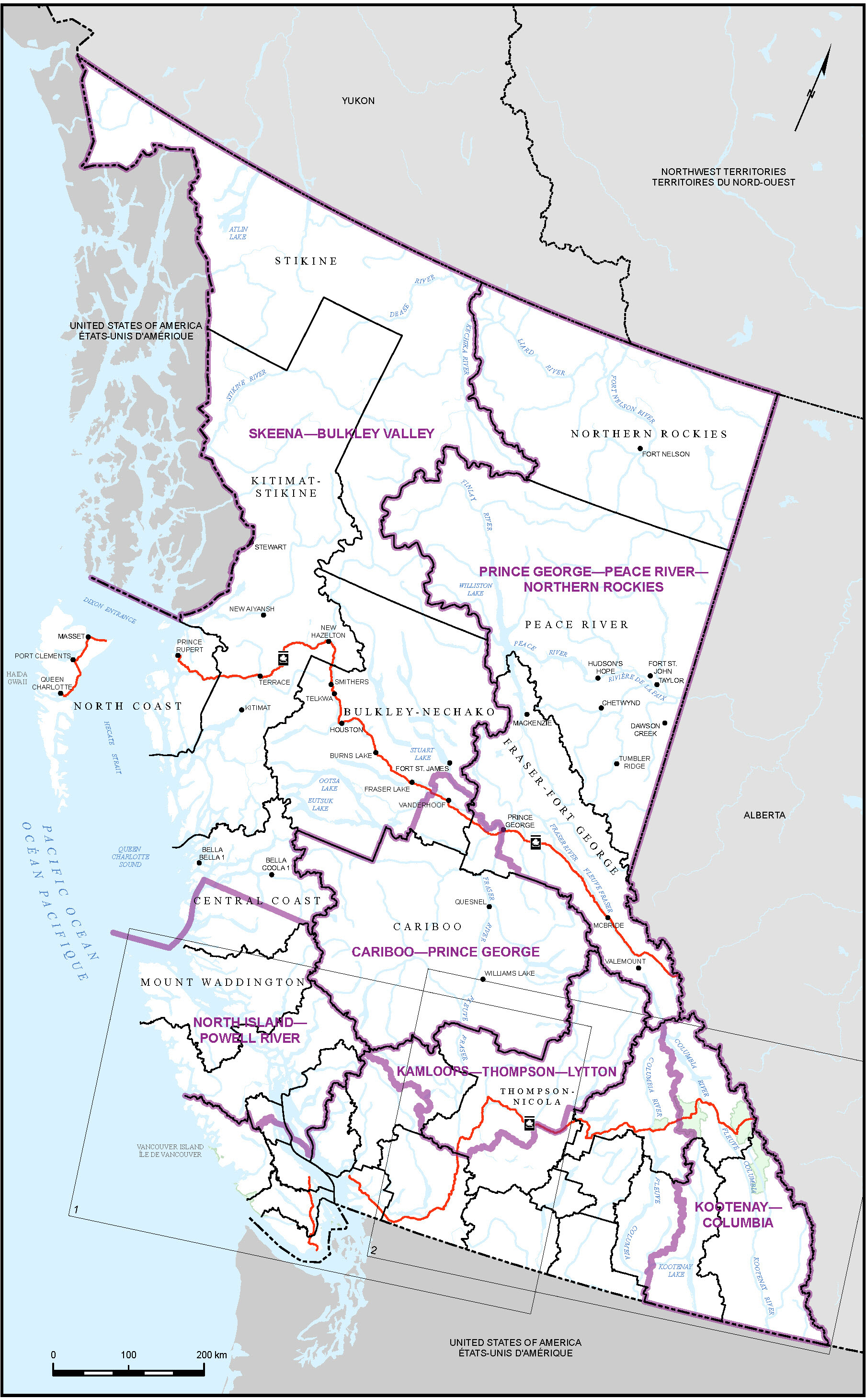 Map of province of British Columbia (Map 1)
