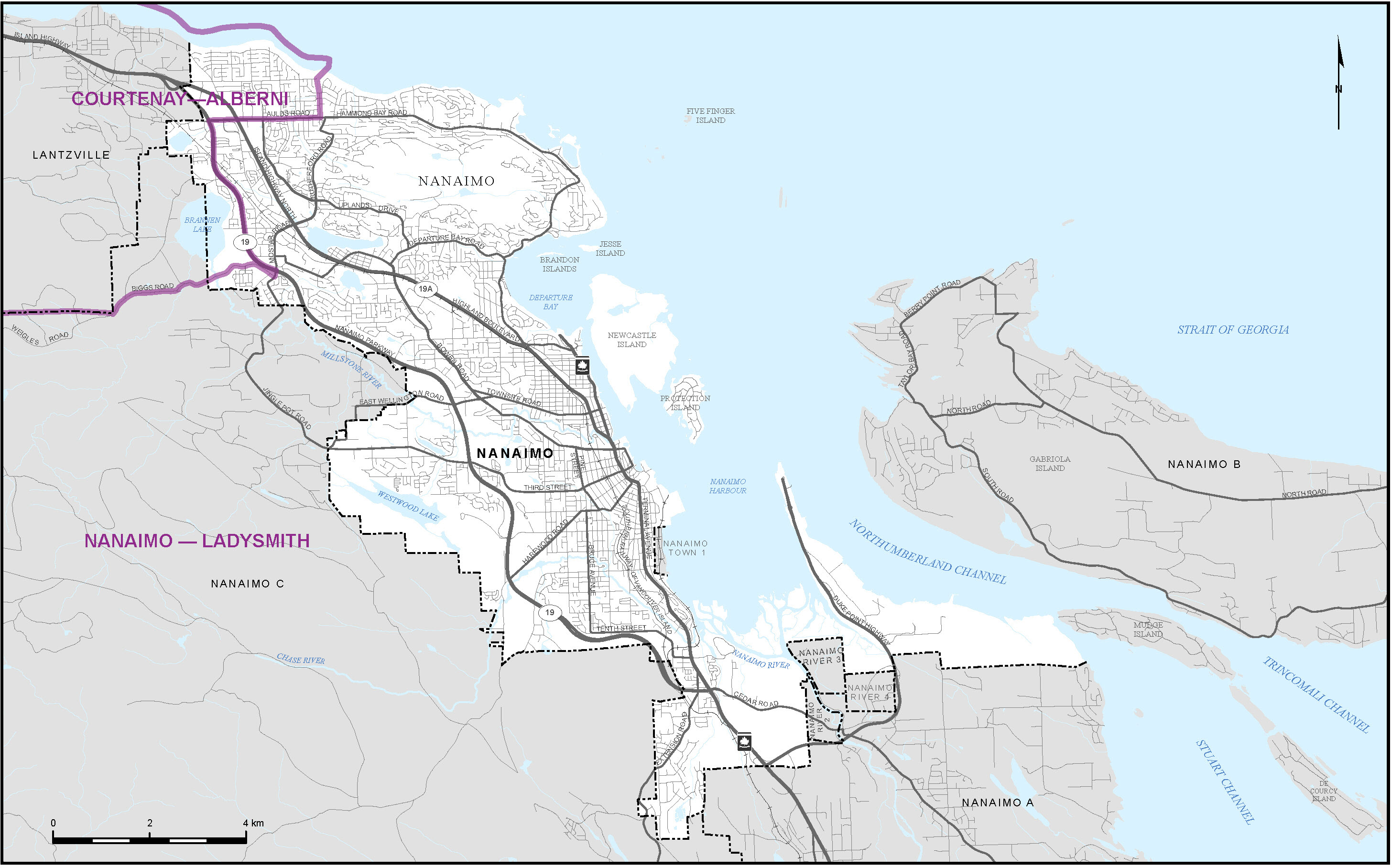 Carte de la ville de Nanaimo (carte&nbsp;9)