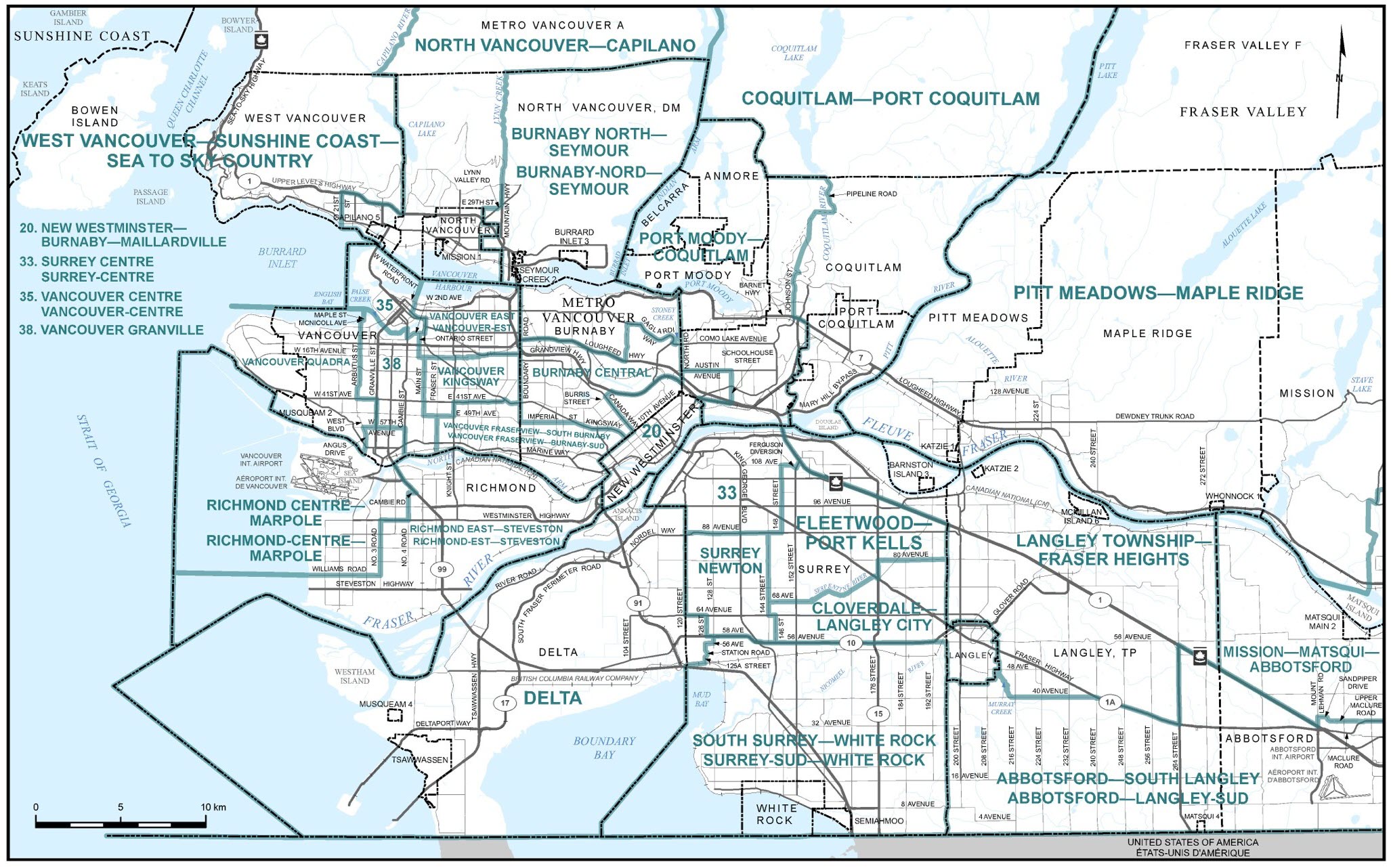 Carte de la ville de Vancouver et ses environs (carte&nbsp;11)