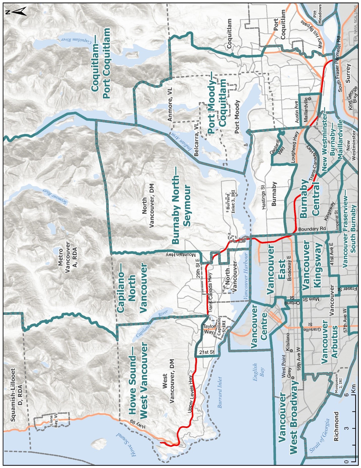 Map B: The North Shore