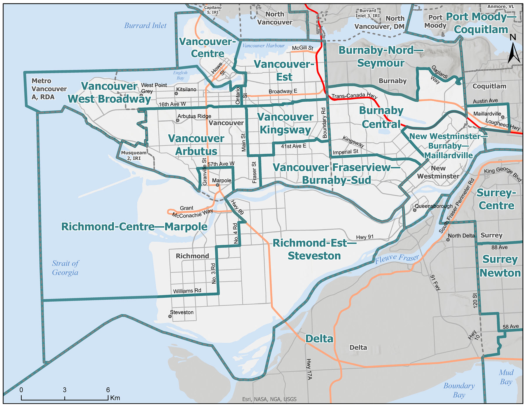 Carte C: Lower Mainland&nbsp;1