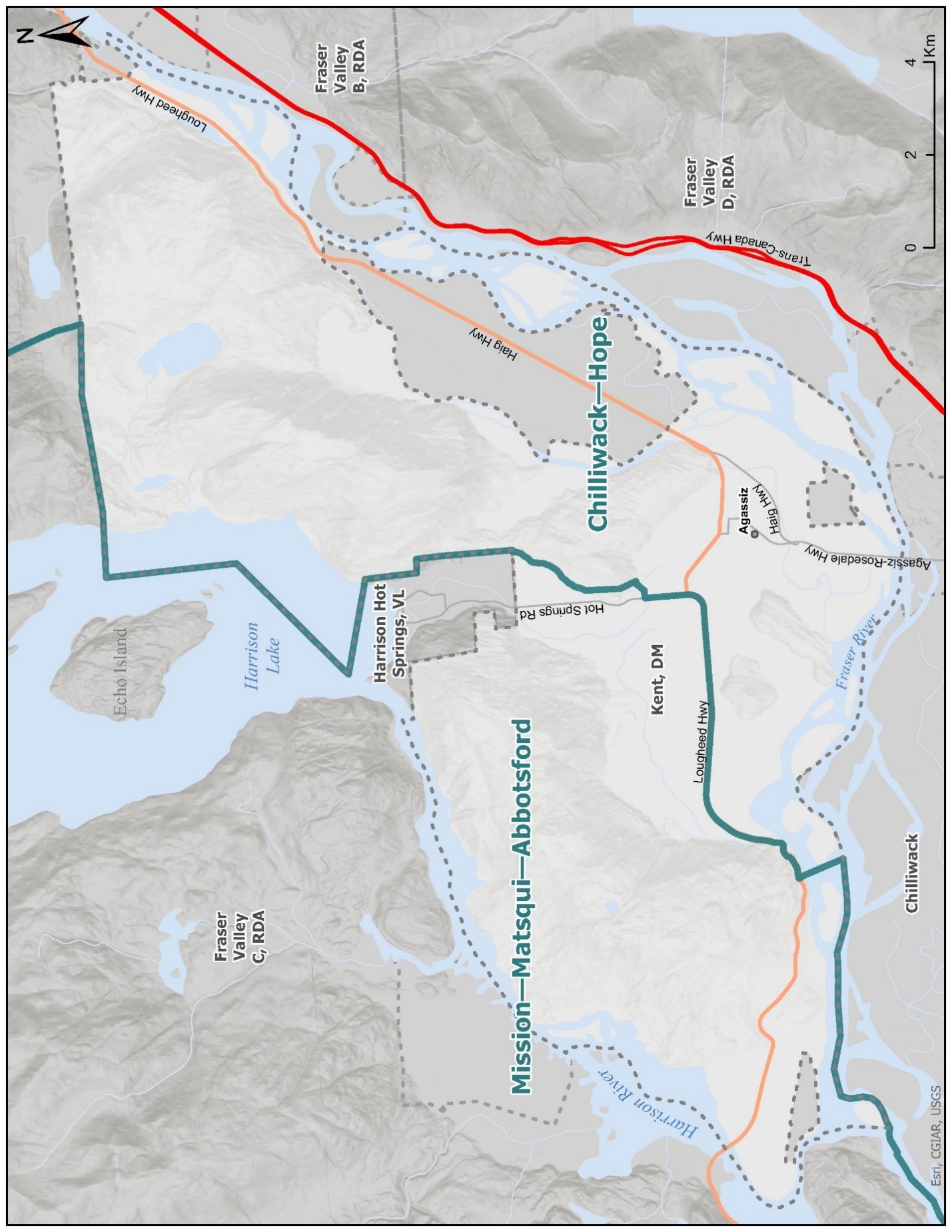 Map E: The District Municipality of Kent