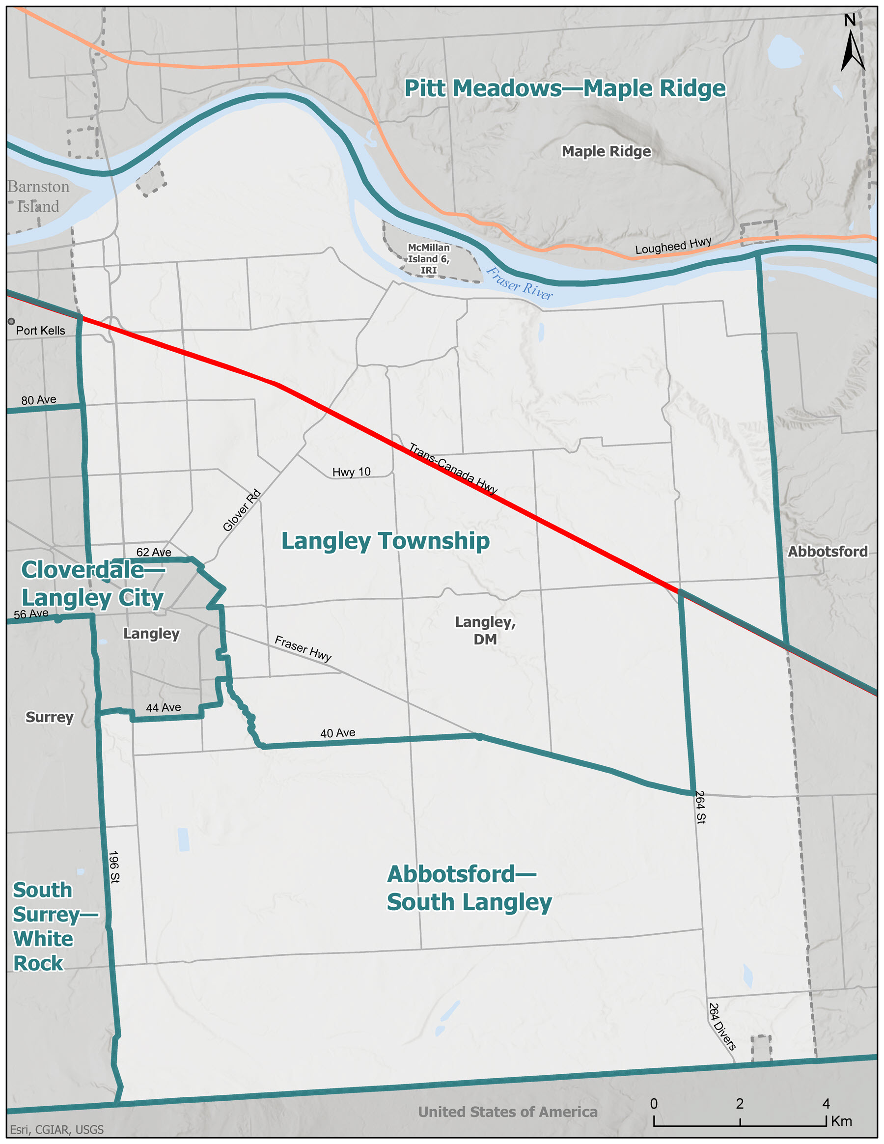 Map F: The Corporaton of the Township of Langley
