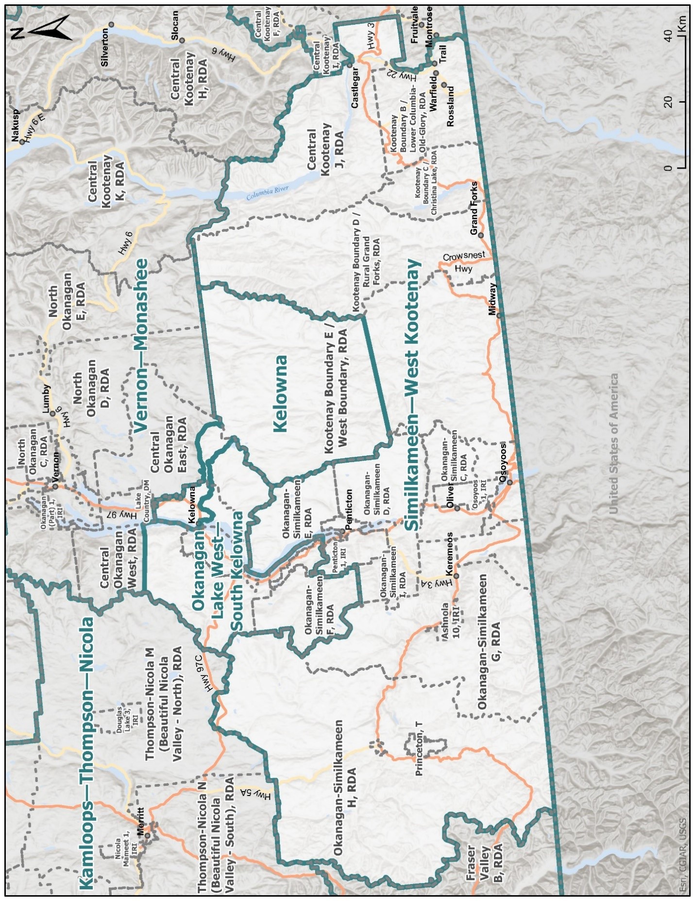 Map I: Southern British Columbia
