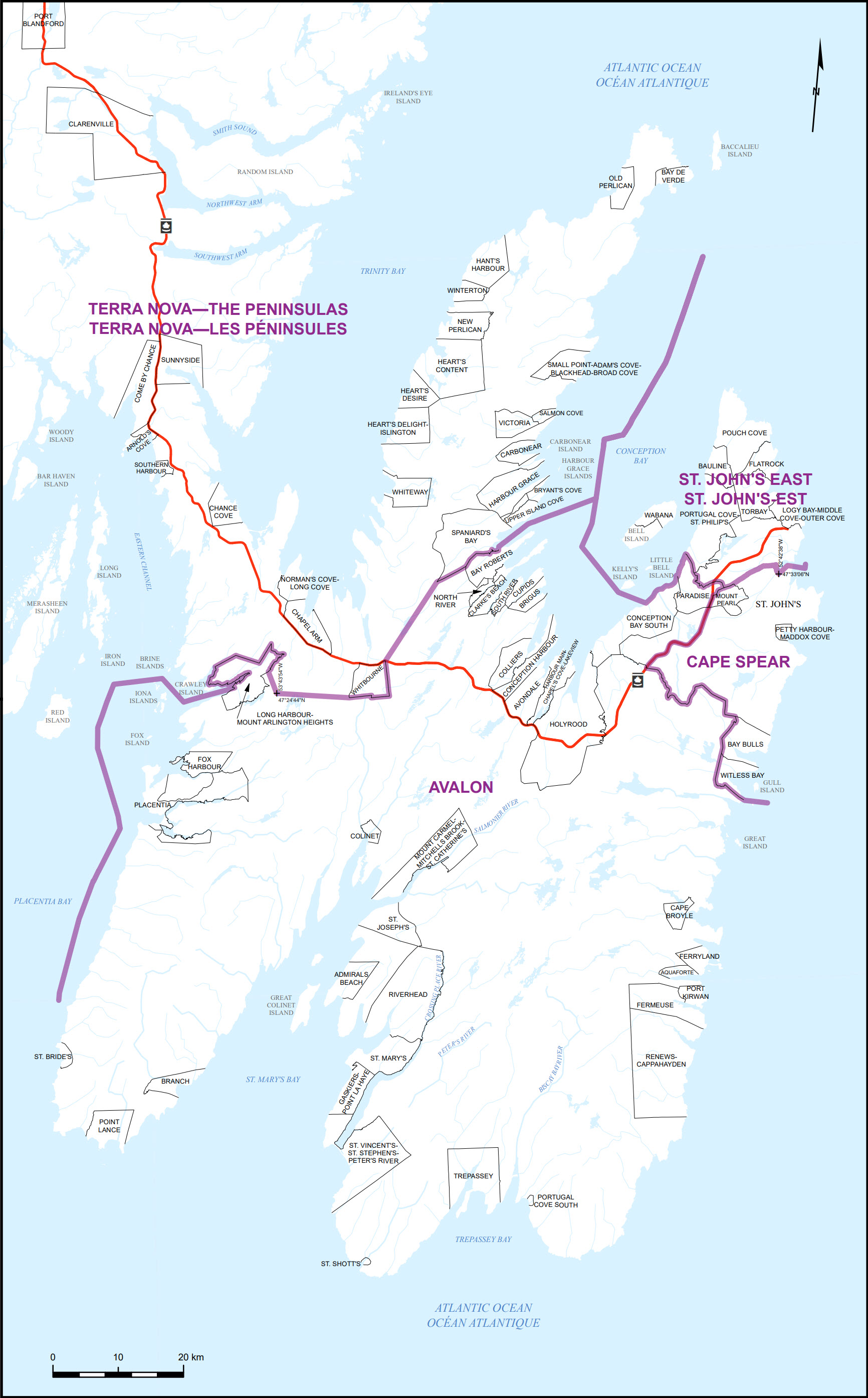 Carte de la p&eacute;ninsule d