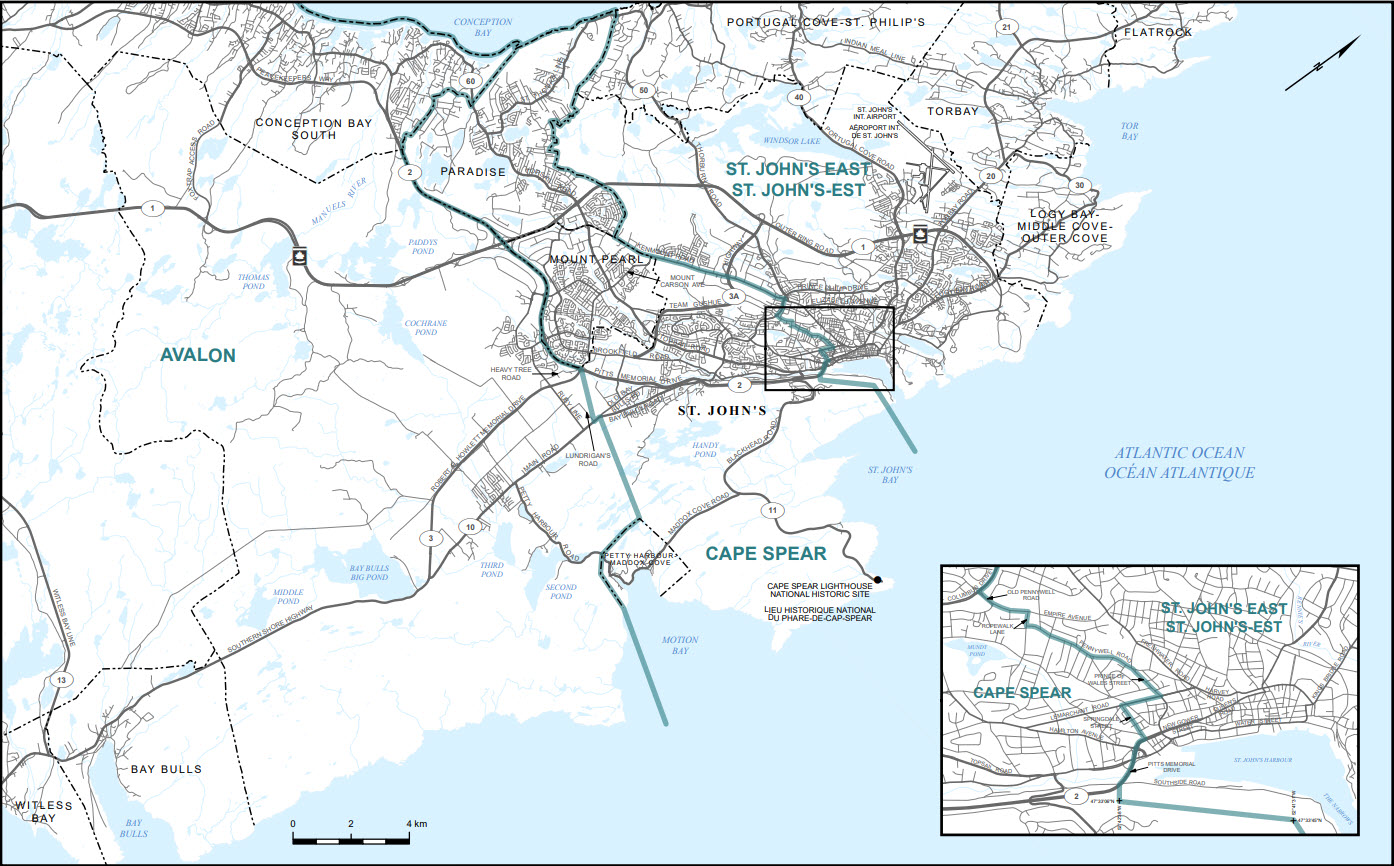 Carte de la ville de St. John