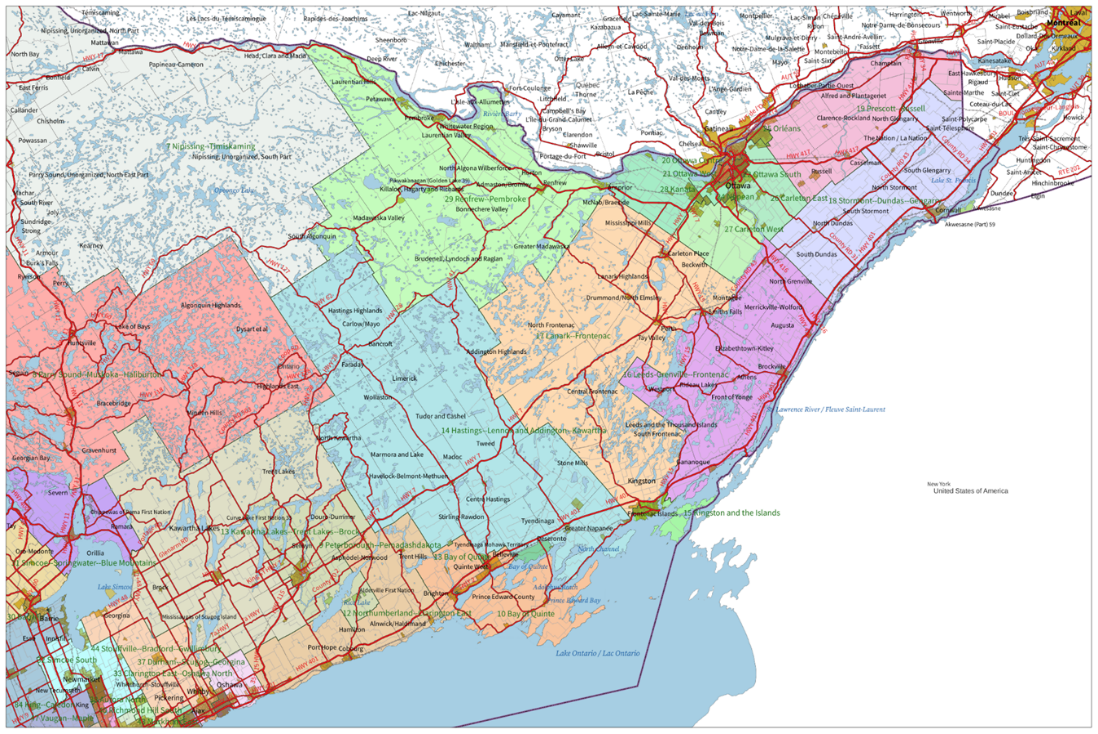 Image shows a map that is described in the written part of the submission.