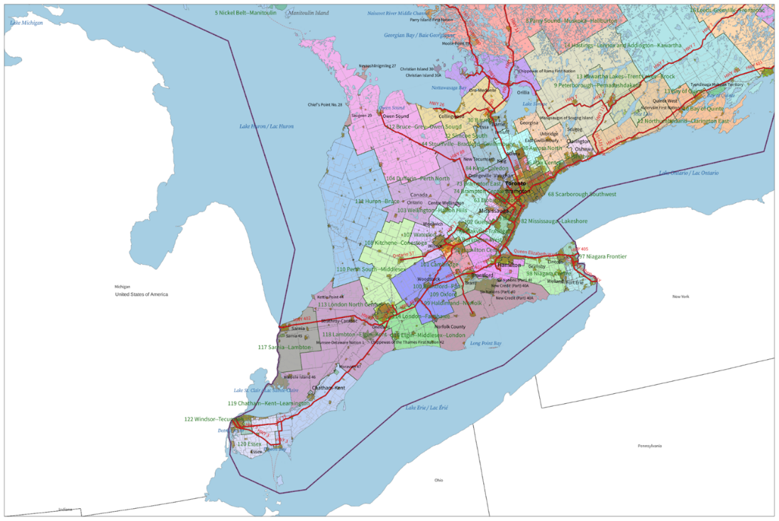 Image shows a map that is described in the written part of the submission.