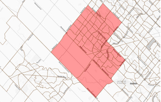 Map of Brampton West, Carte de Brampton Ouest