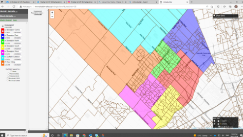 Image shows a map that is described in the written part of the submission.