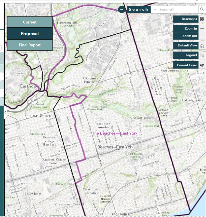Image shows a map that is described in the written part of the submission.