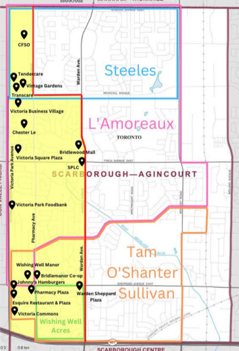 Image shows a map that is described in the written part of the submission.