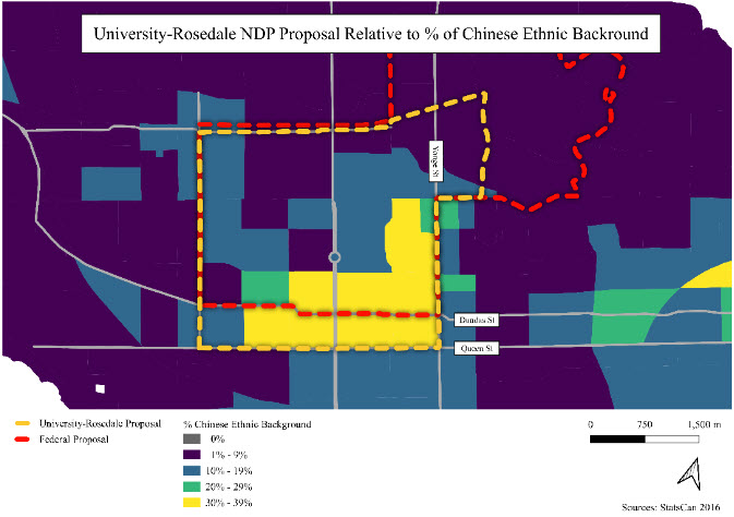Image shows a map that is described in the written part of the submission.