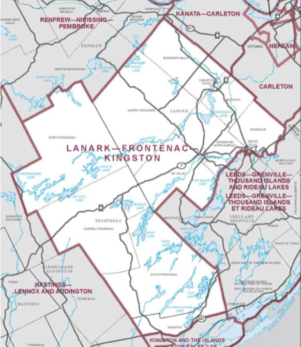 Image shows a map that is described in the written part of the submission.