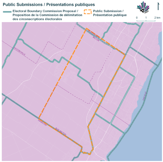 Image shows a map that is described in the written part of the submission.