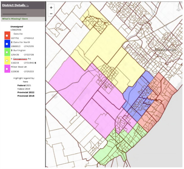 Image shows a map that is described in the written part of the submission.