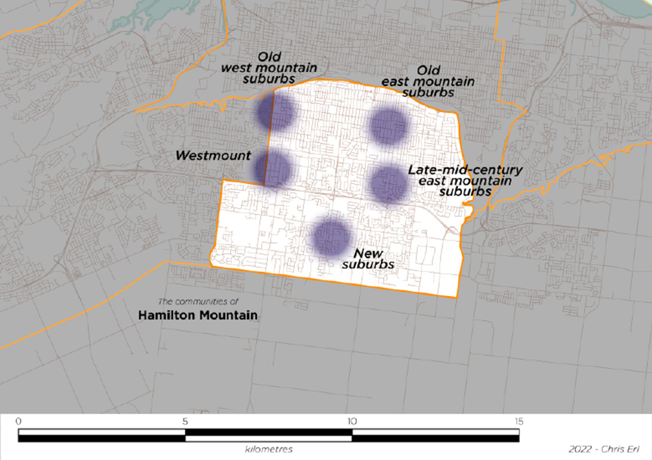 Image shows a map that is described in the written part of the submission.