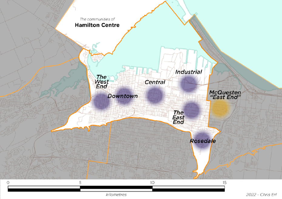 Image shows a map that is described in the written part of the submission.