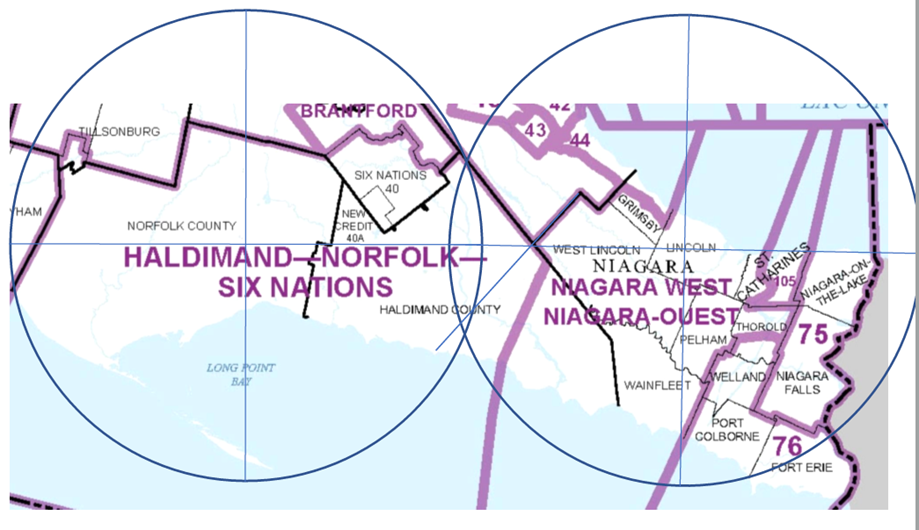 Image shows a map that is described in the written part of the submission.