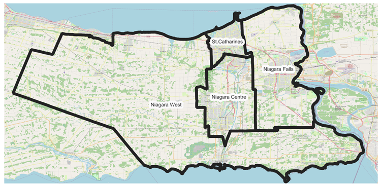 Image shows a map that is described in the written part of the submission.