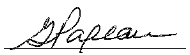 Chair's signature