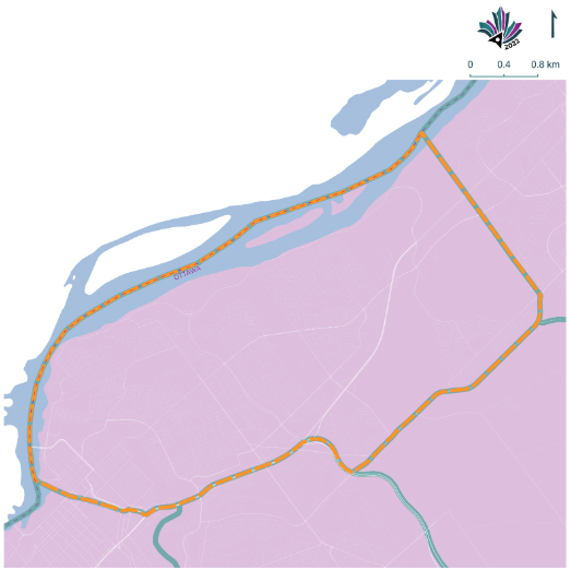 Image shows a map that is described in the written part of the submission.