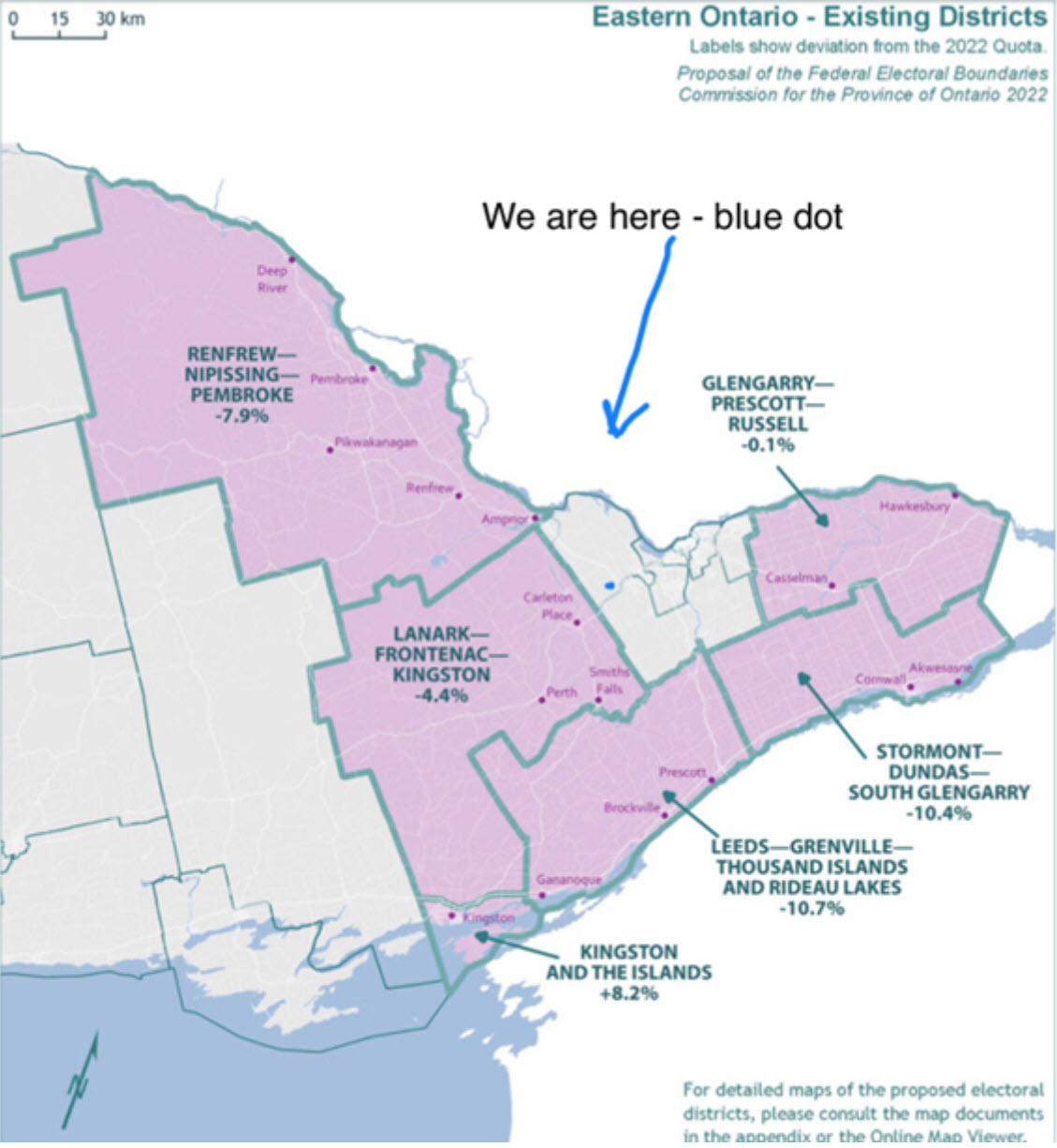 User's location - Kanata Carleton riding