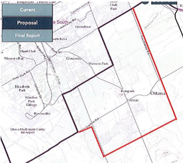 Image shows a map that is described in the written part of the submission.