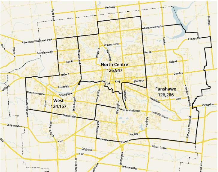 Image shows a map that is described in the written part of the submission.