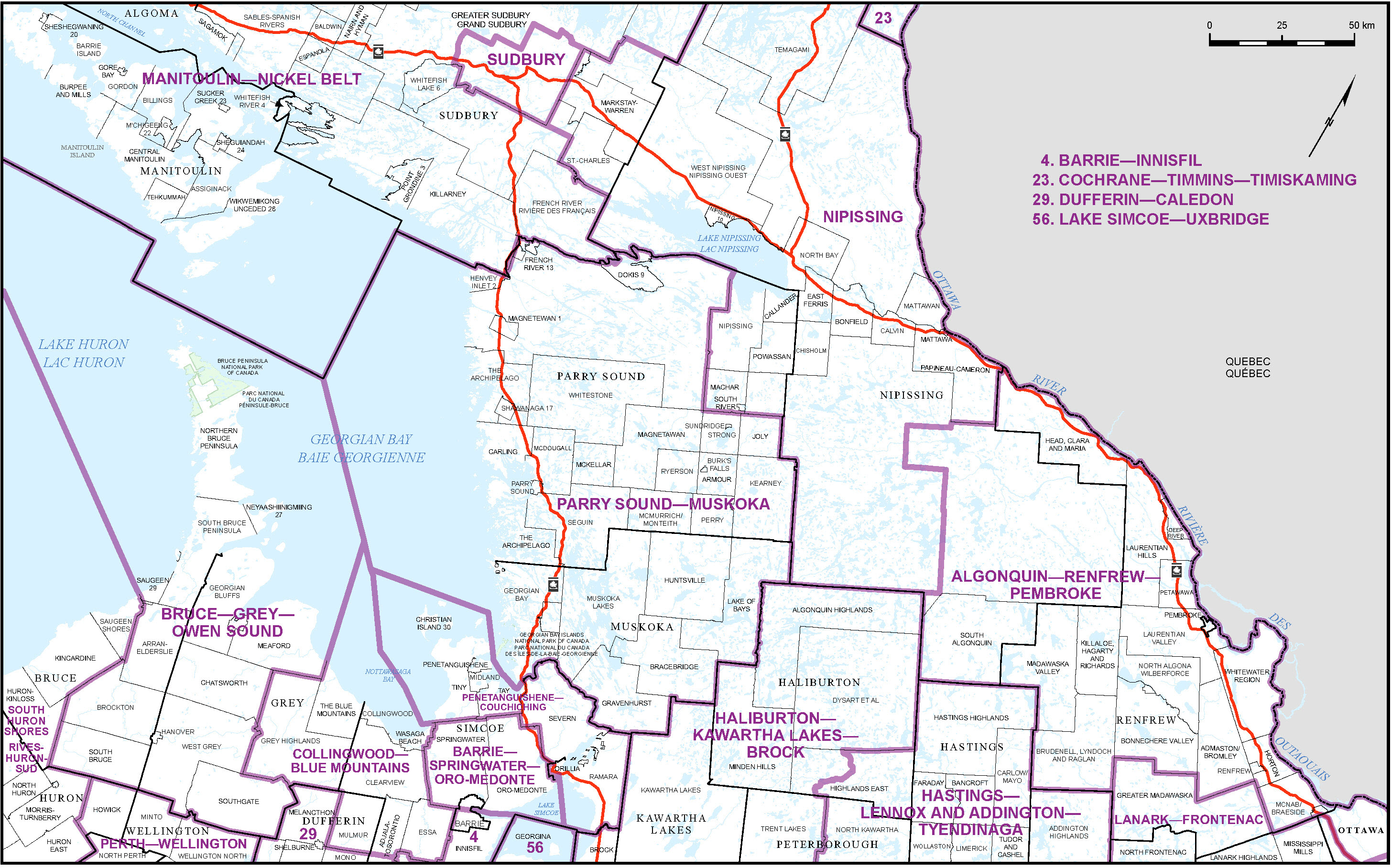 Carte du centre de l