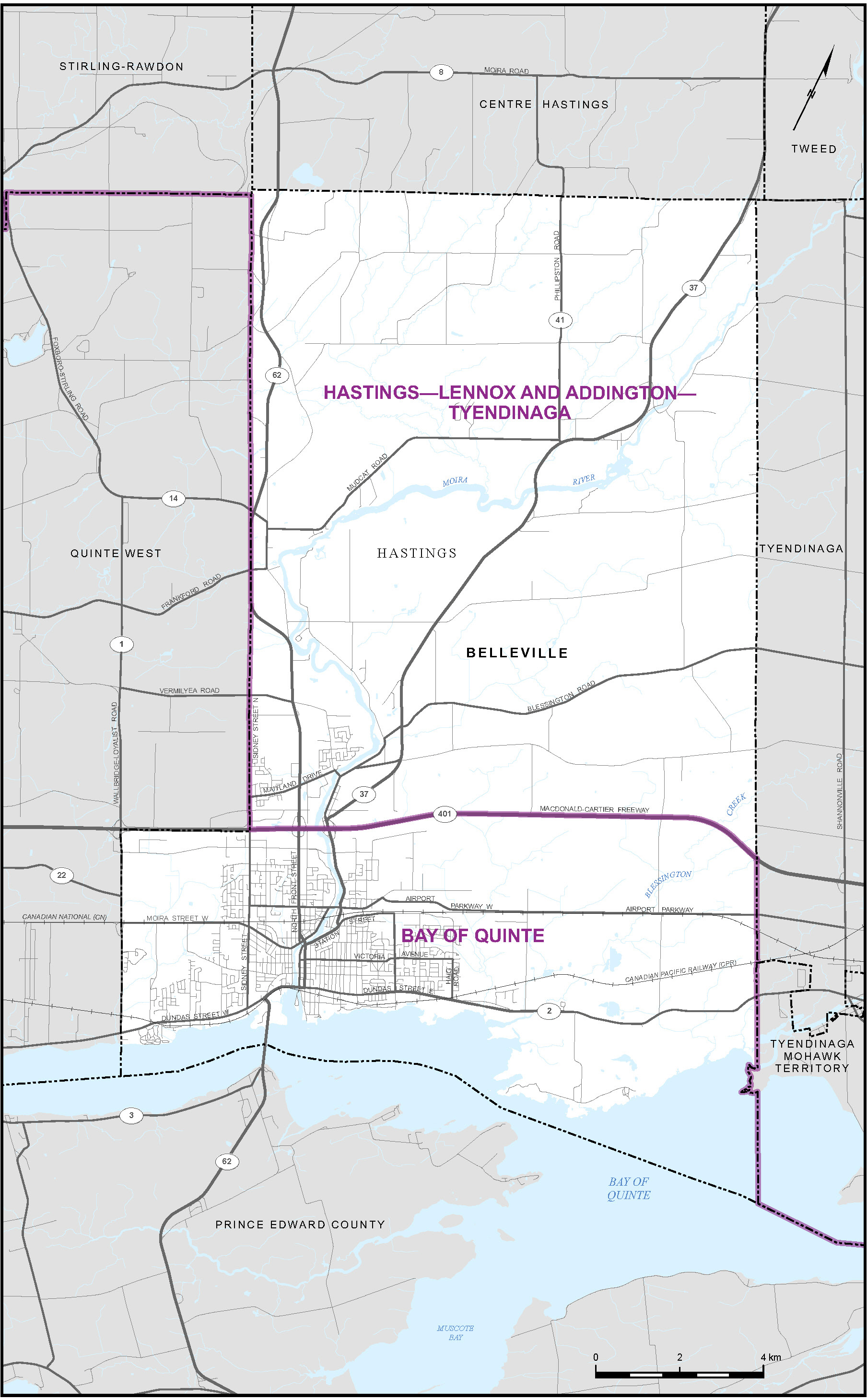 Carte de la ville de Belleville (carte&nbsp;6)