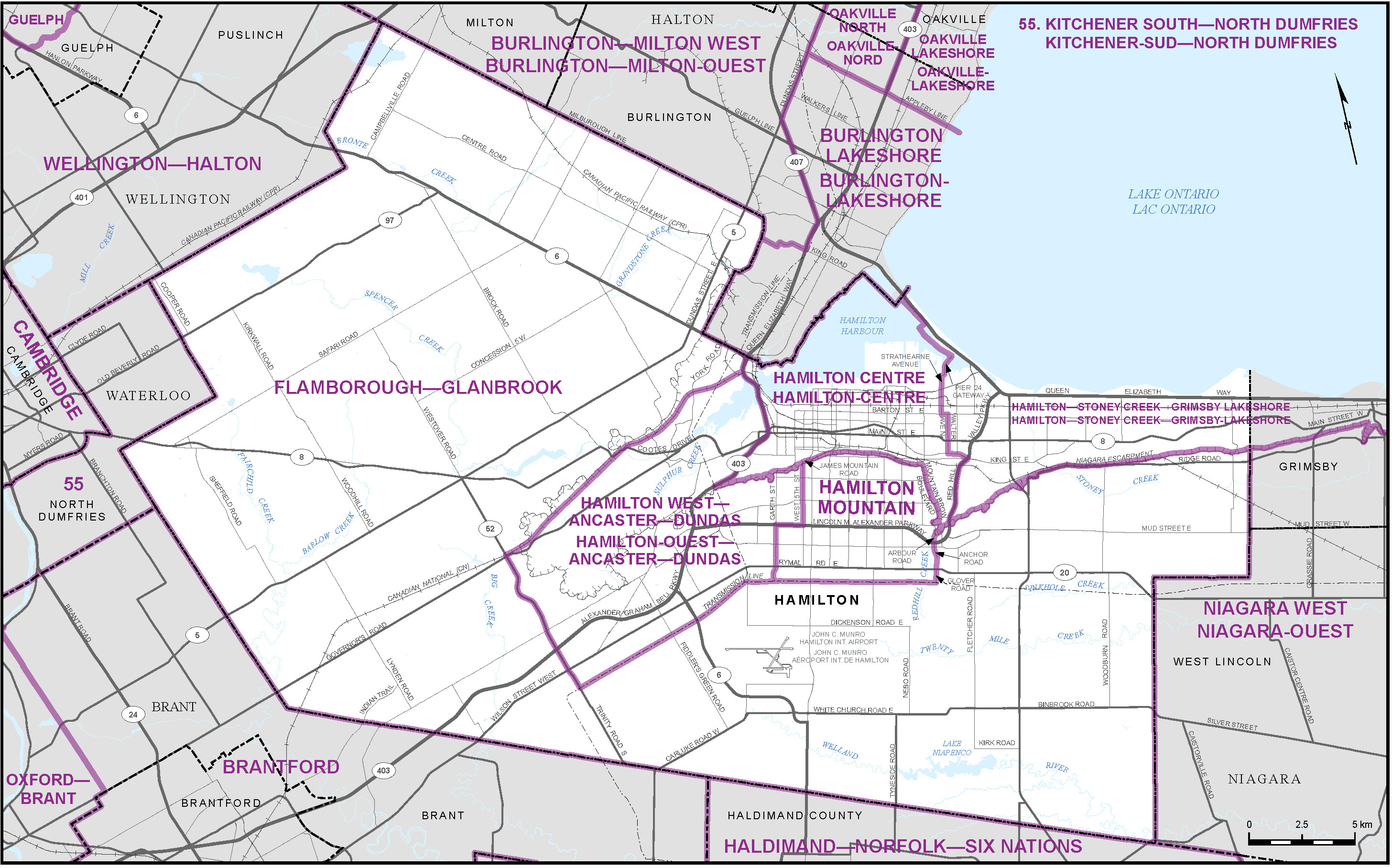 Carte de la ville de Hamilton (carte&nbsp;13)