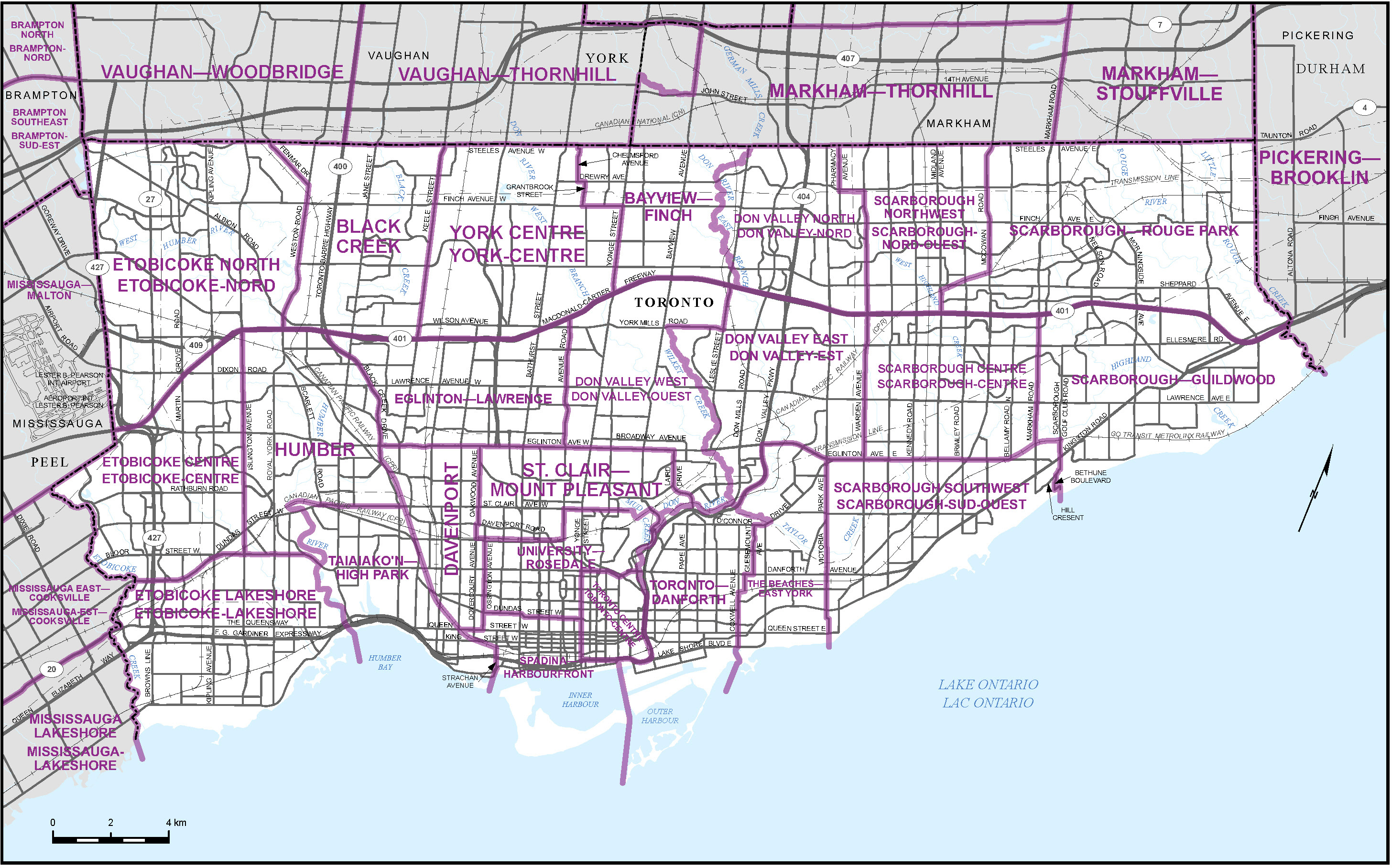 Carte de la ville de Toronto (carte&nbsp;20)