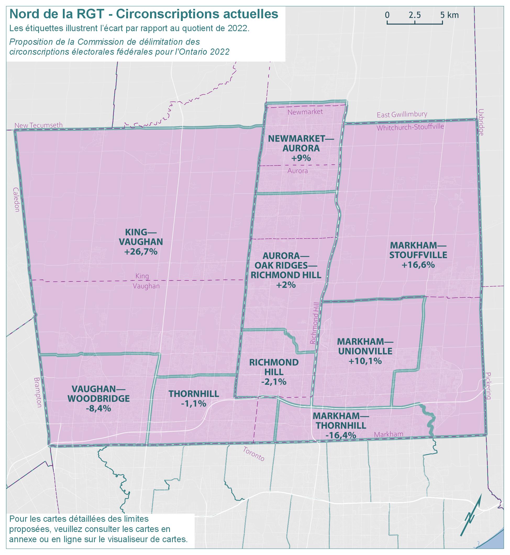 Nord de la RGT &ndash; Circonscriptions actuelles