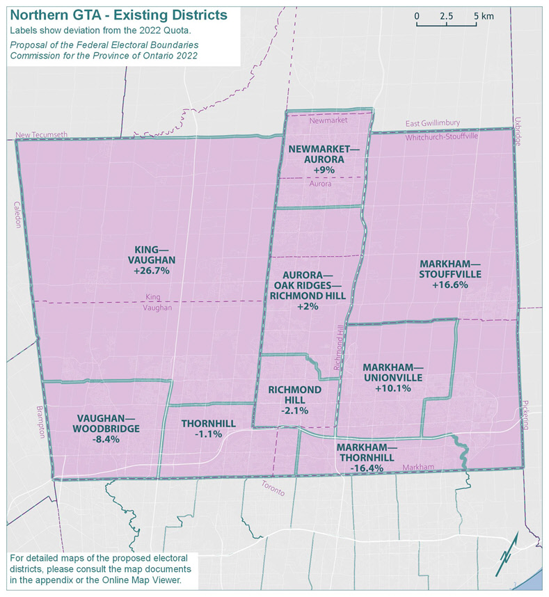 Northern GTA Existing Districts