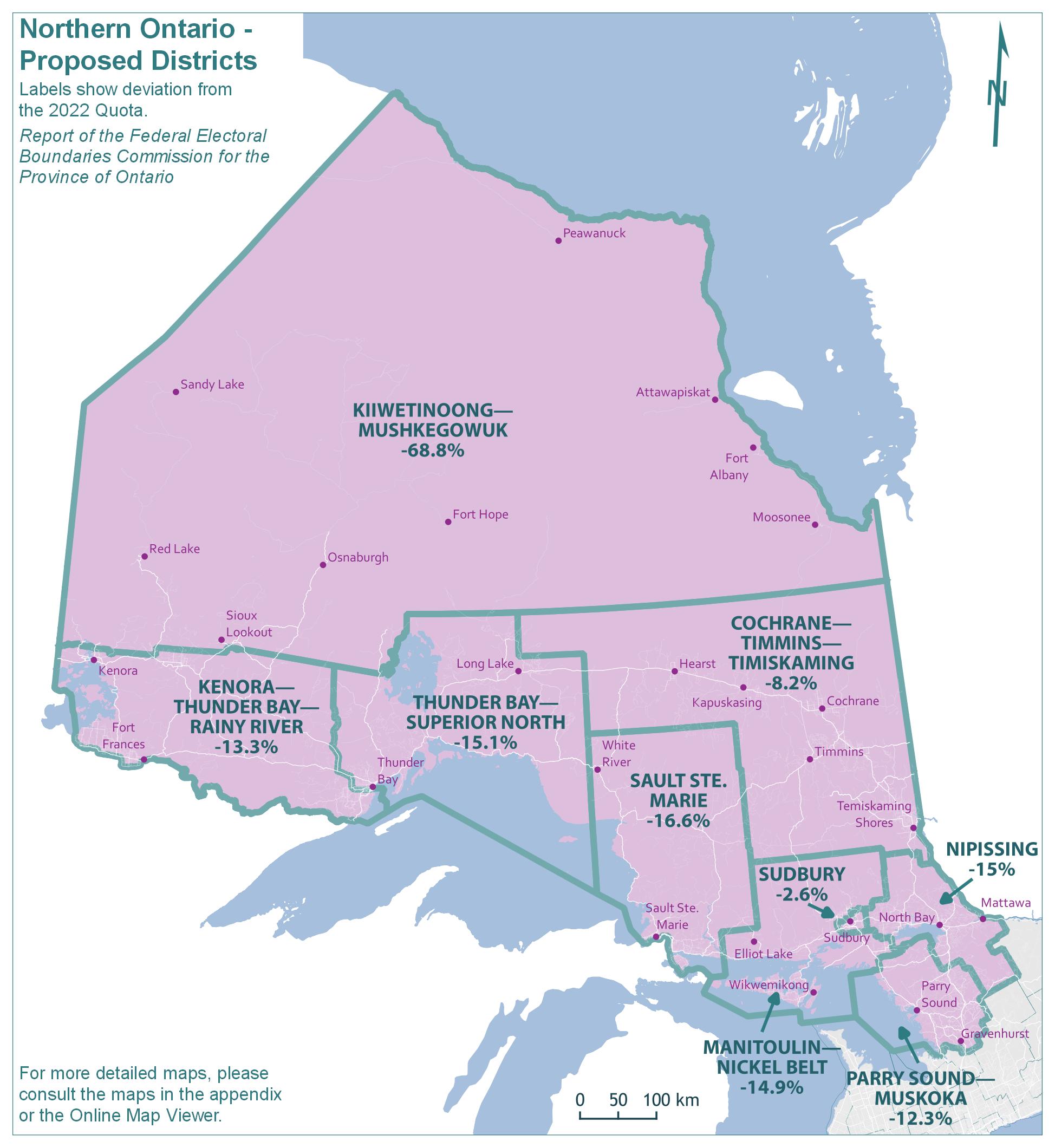 Northern Ontario - Proposed Districts
