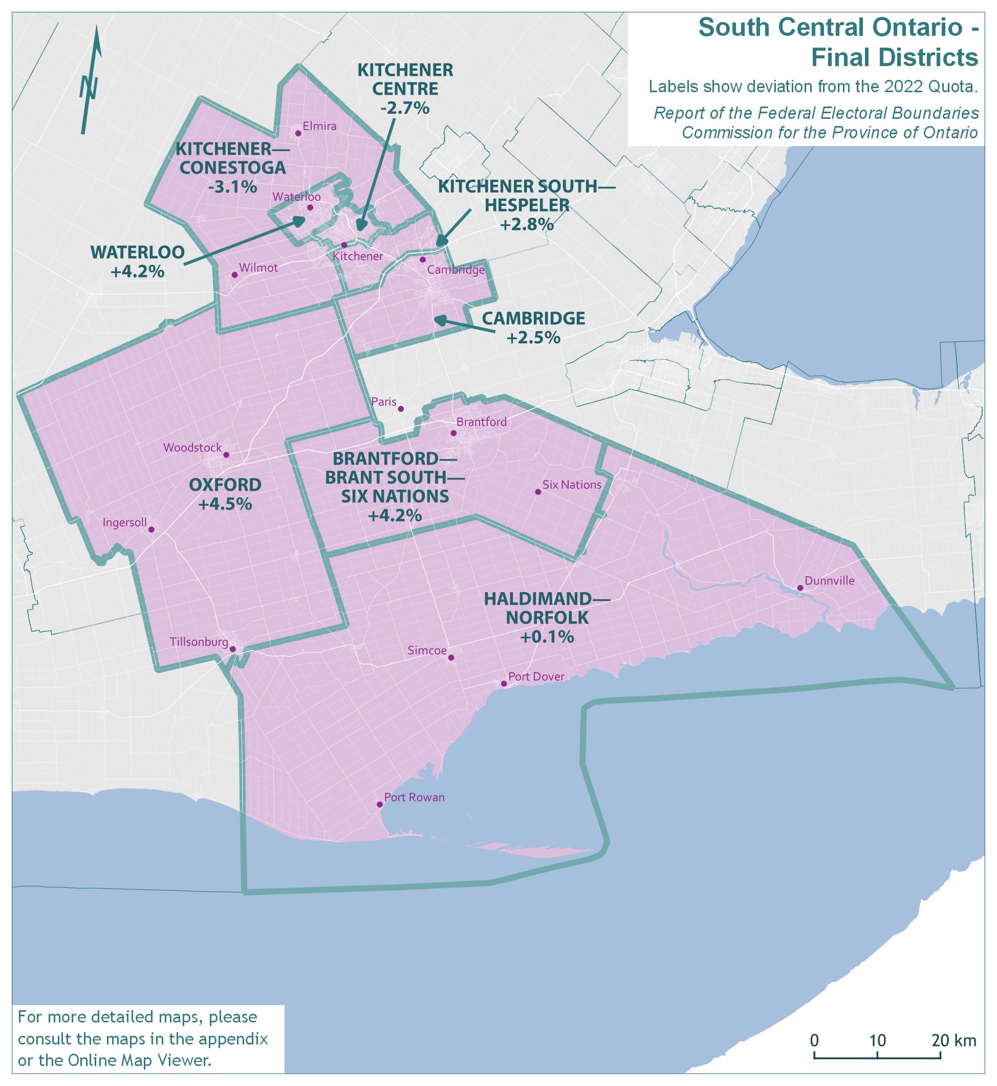 South Central Ontario - Final Districts