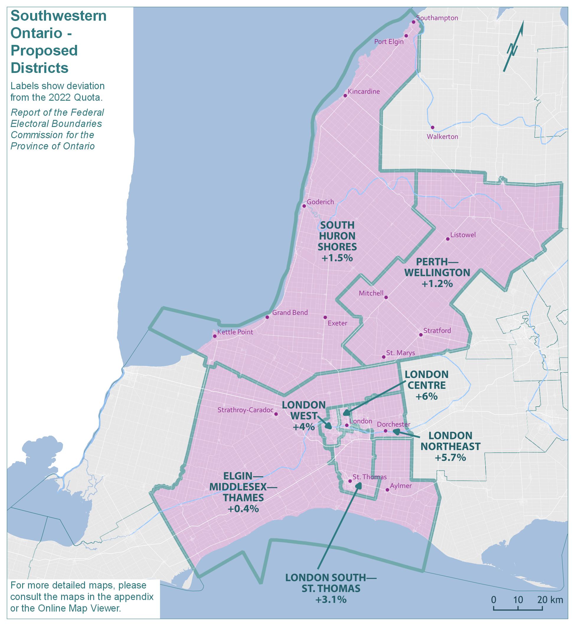 Southwestern Ontario - Proposed Districts