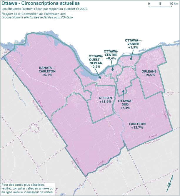 Ottawa - Circonscriptions actuelles