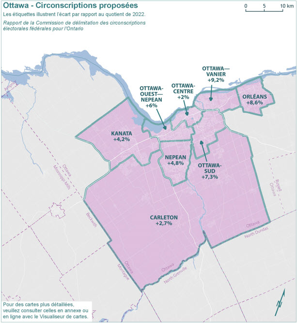 Ottawa - Circonscriptions propos&eacute;es