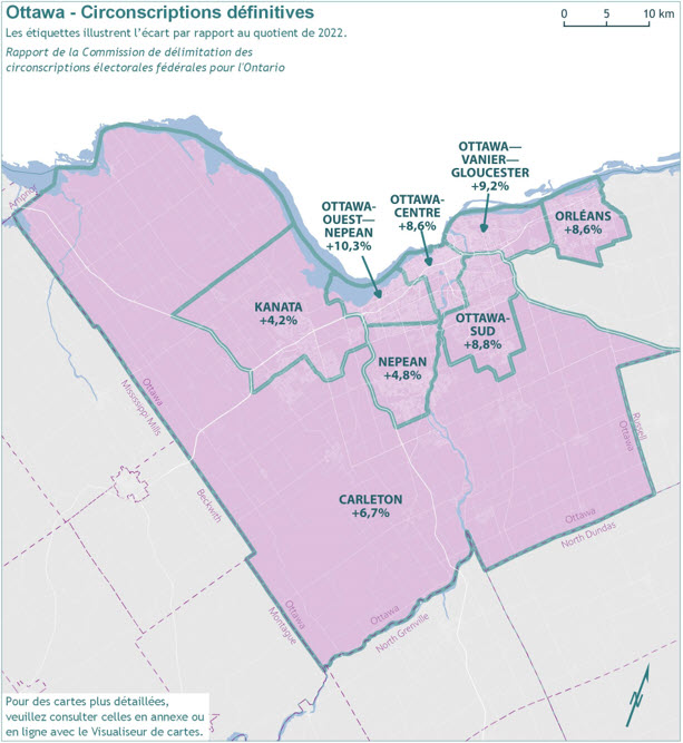 Ottawa - Circonscriptions d&eacute;finitives