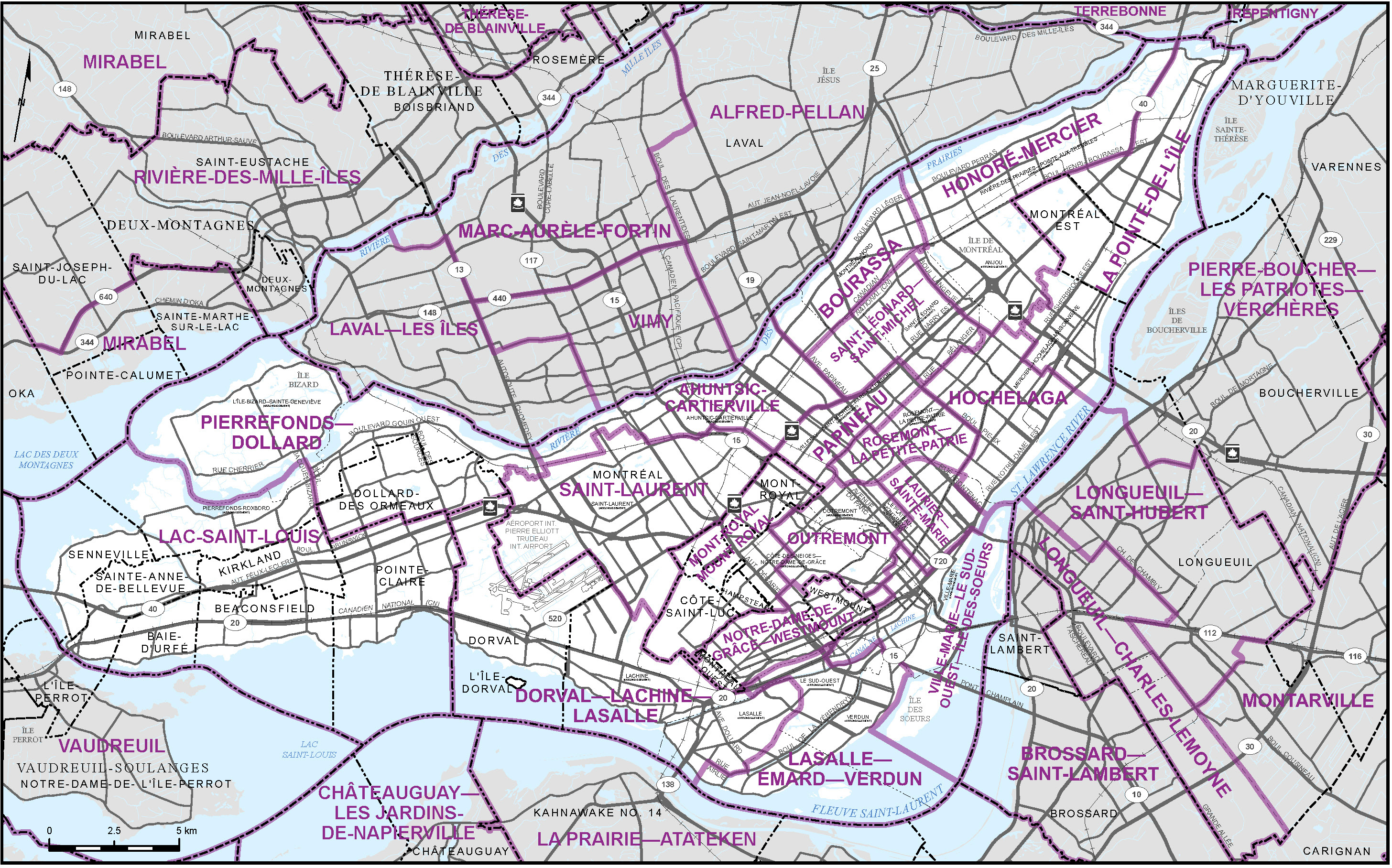 Map of Montréal Island (Map 12)