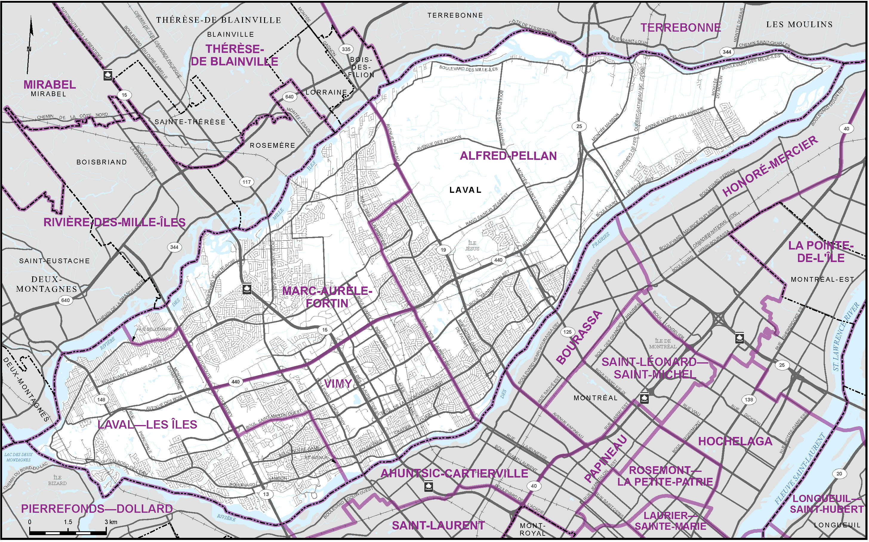 Map of City of Laval (Map 8)