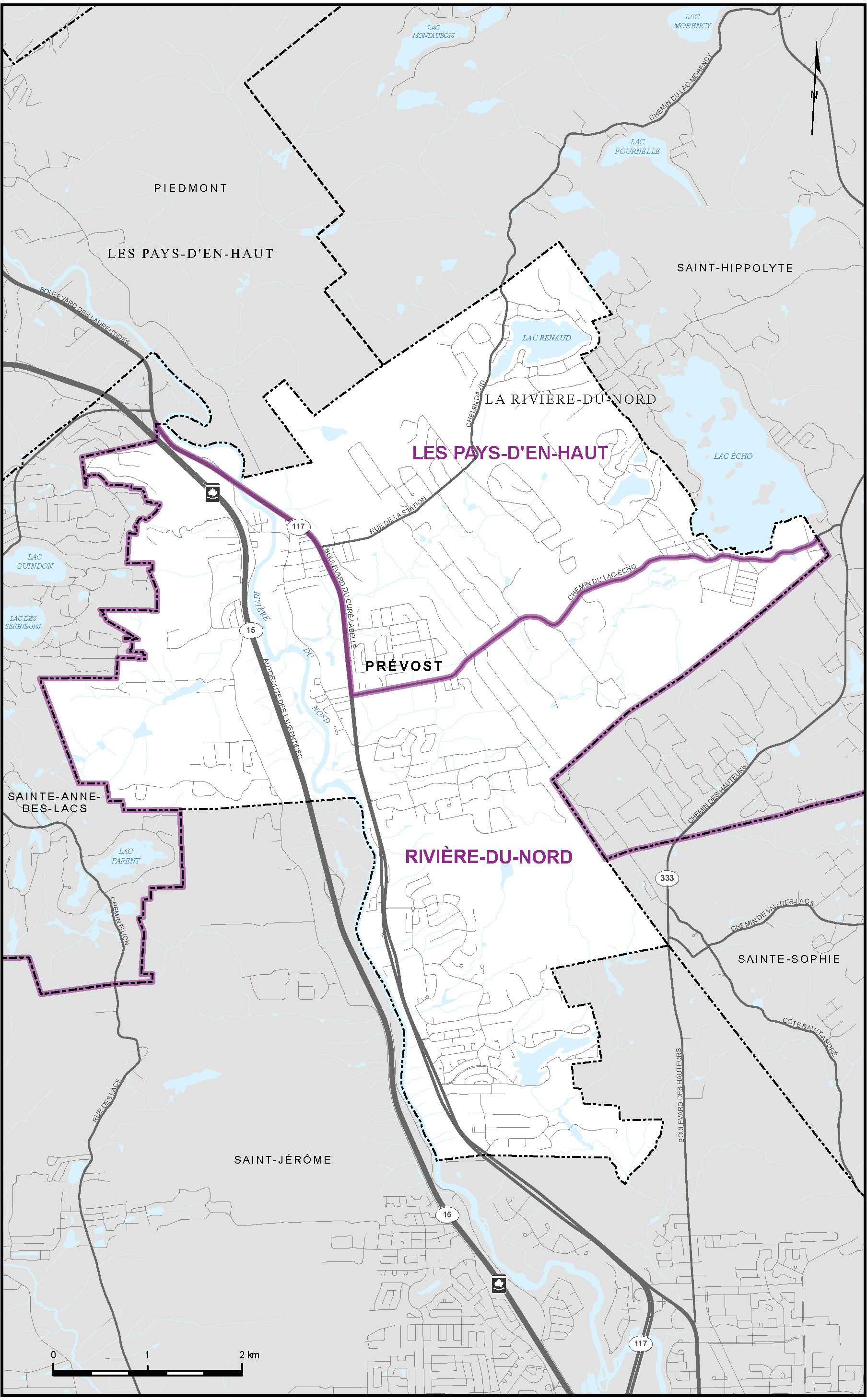Map of City of Prévost (Map 13)