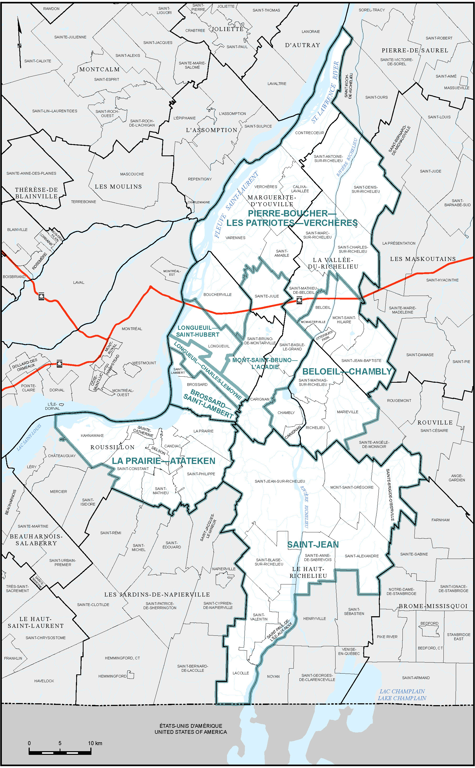 Map of Eastern Mont&eacute;r&eacute;gie (Map&nbsp;7)