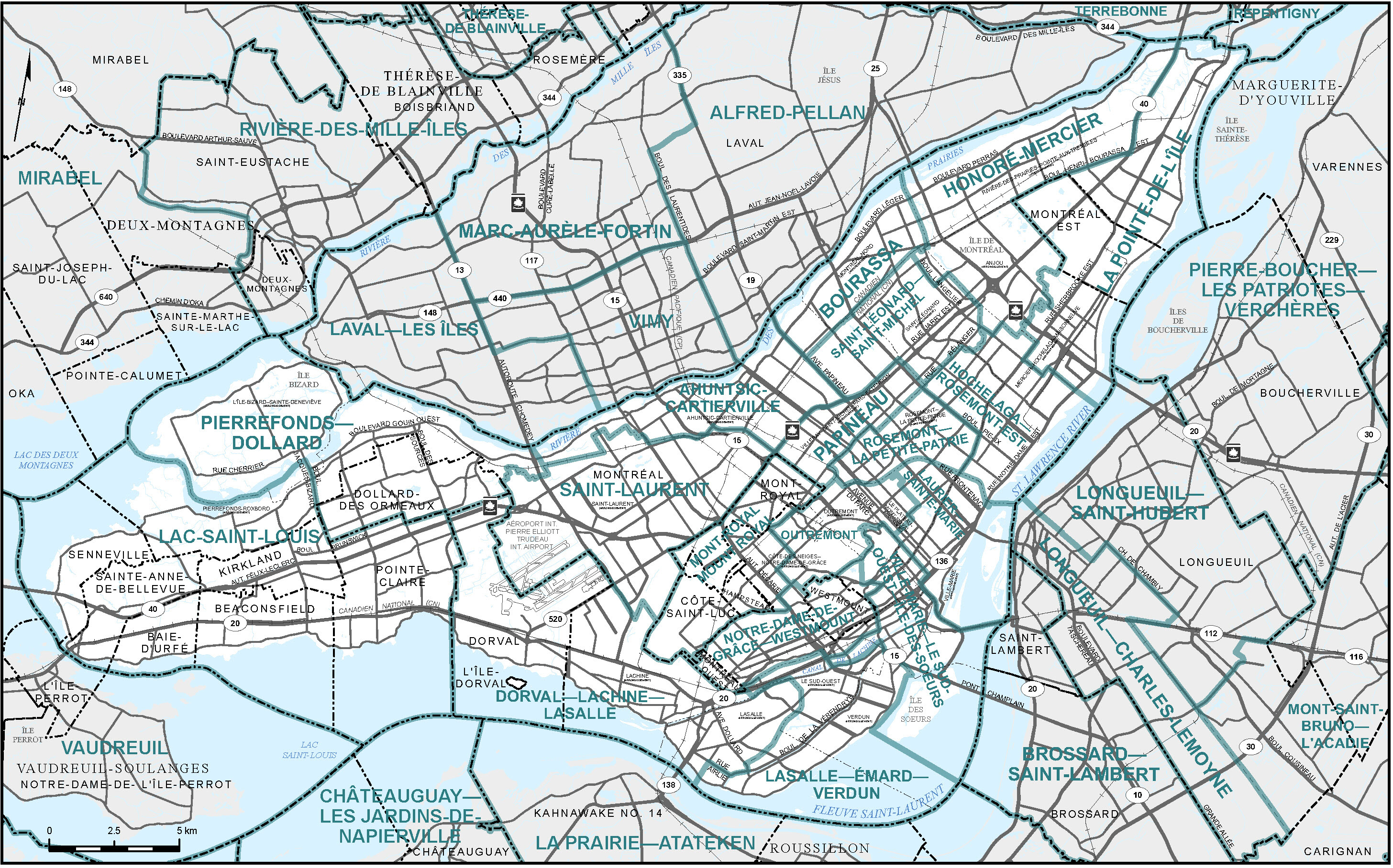 Map of Montr&eacute;al Island (Map&nbsp;14)