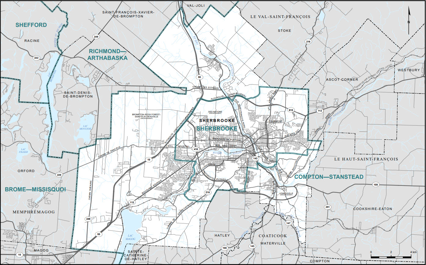 Map of City of Sherbrooke (Map&nbsp;17)