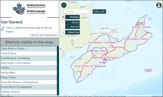 Interactive Mapping Tool Interface