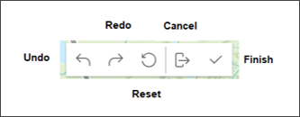 Tool bar at the bottom of the screen