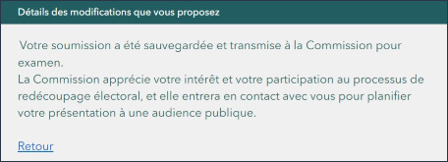 Confirmation de la transmission